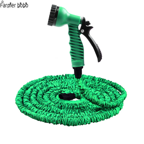 100FT Garden Hose Flexible Water Hose EU Hoses Pipe With Spray Gun To Watering